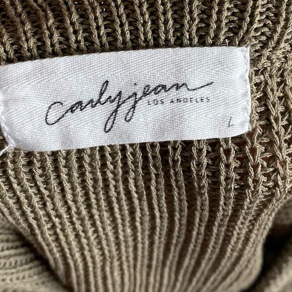 Carly Jean Los Angeles Tan Knit Sleeveless Top Women’s Size Large Minimalist‎ - Picture 7 of 9